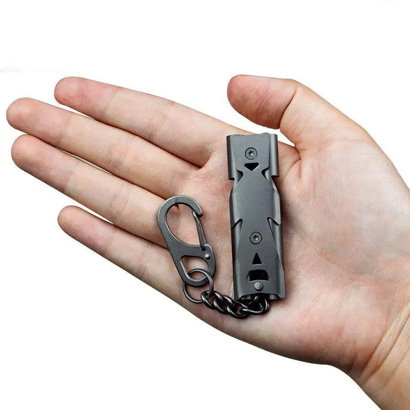 

150DB Double Tube Safety Survival Whistle EDC Tool Keychain Portable Multi Outdoor Camping Equipment Pocket Tools Gear Bushcraft