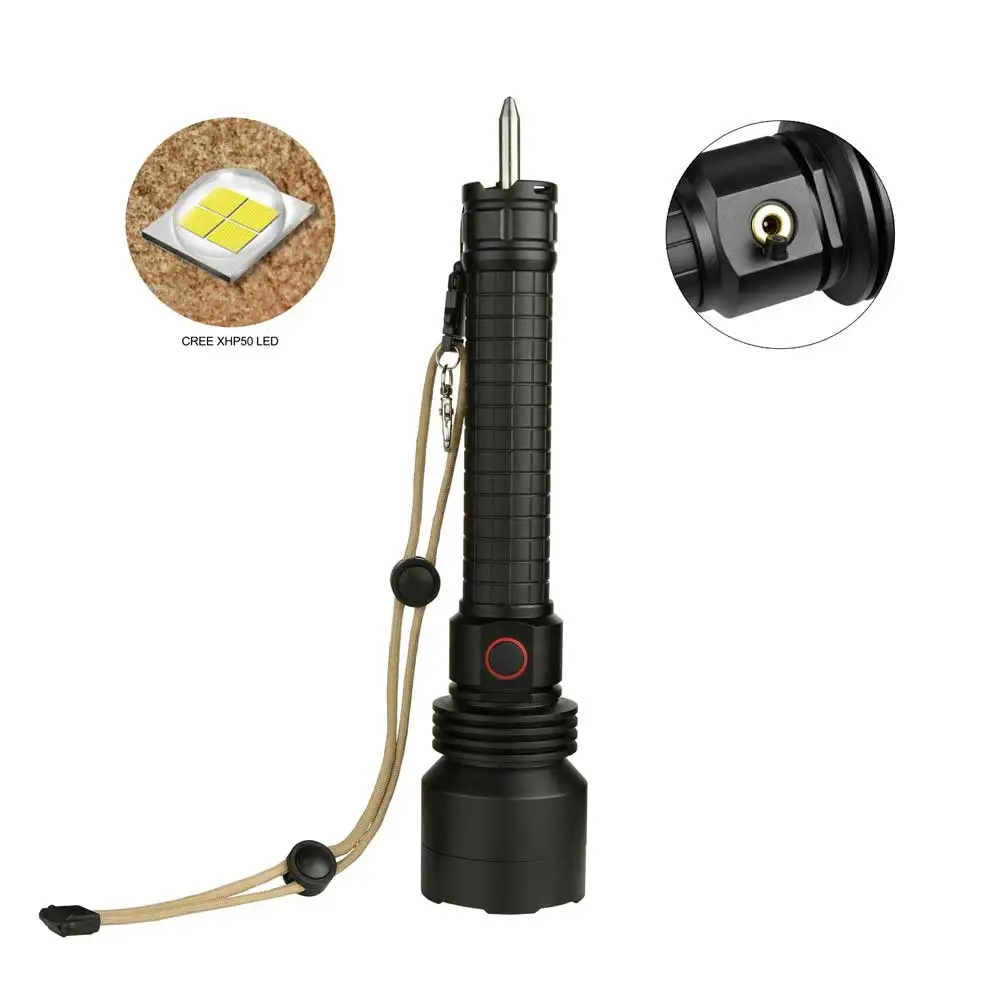 Тактические фонарики ANYIGE Heavy Duty 18 Вт XHP50 LED High 2300 люмен аккумуляторные