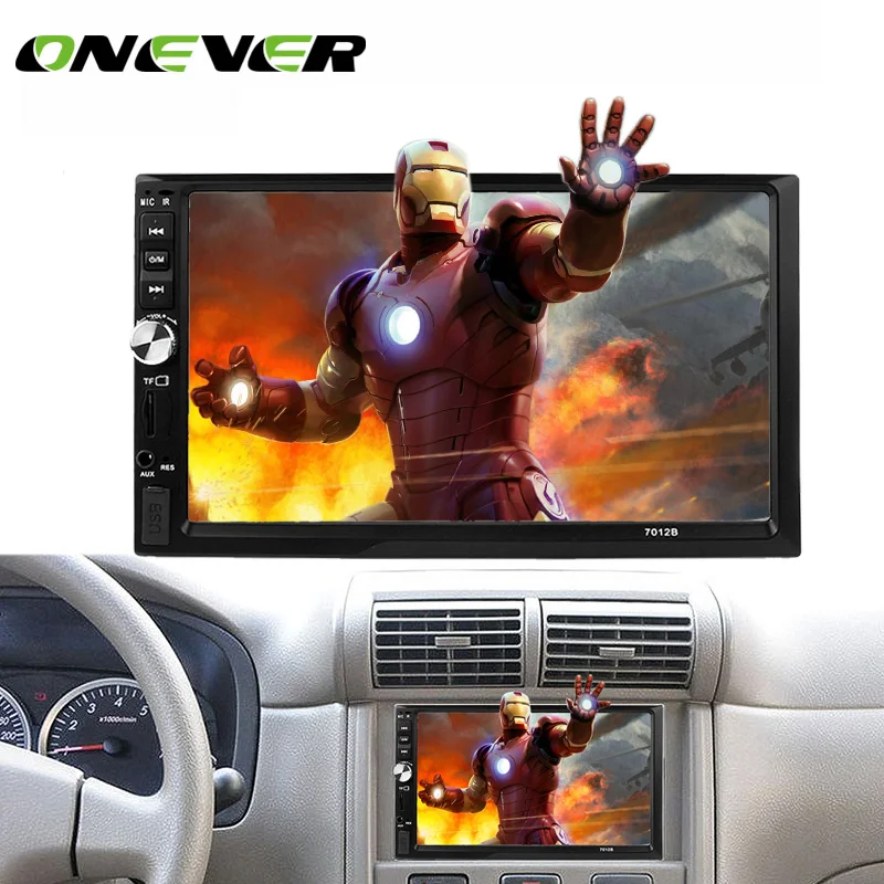 

Onever 7" USB/TF/FM Car Radio MP5 Player 7012B multi-language Digital Screen Bluetooth Handsfree Input Support Car Charge GPS