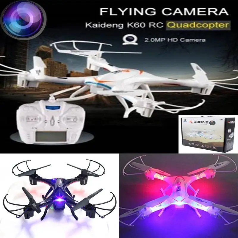 

Peradix KAI DENG K60 RC Quadcopter X-Fighter 2.4G 2MP Quadcopter Mini Drone with Camera