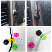 CNIKESIN 20pcs Car Fastener clip Self-adhesive Wire Tie Cable Mount Clips Car line Computer USB line Finishing Folder fixed clip