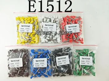 

100PCS/LOT E1512 Tube insulating Insulated terminals 1.5MM2 Cable Wire Connector Insulating Crimp Terminal Connector VE1512