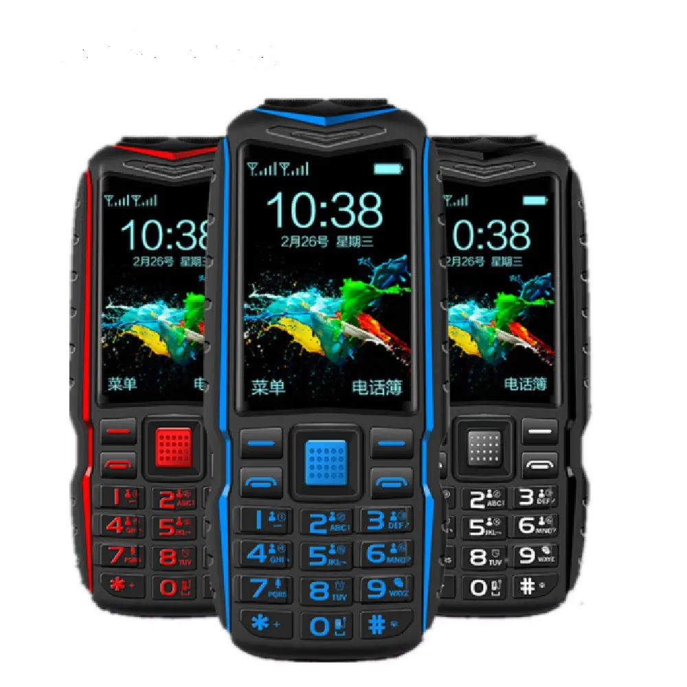 

Cheap Mini Power Bank Phone KUH T3 Big voice Outdoor Shockproof Mobile Phone 2.4Inch Dual Flashlight Quick Dial Rugged Cellphone