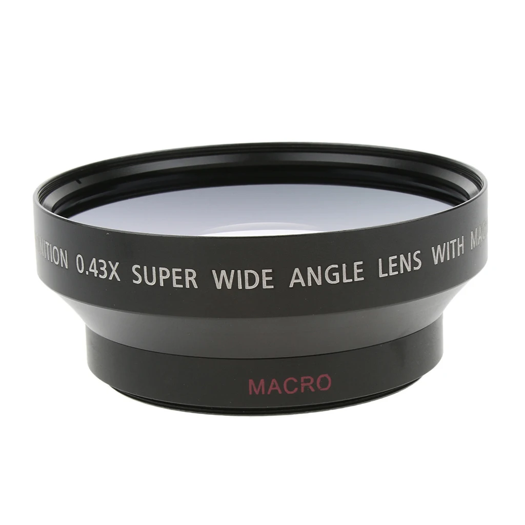 62mm 0.45x Wide Angle + Macro Conversion Lens For Canon Nikon SLR Camera DV 0.45x67 Universal (Black)