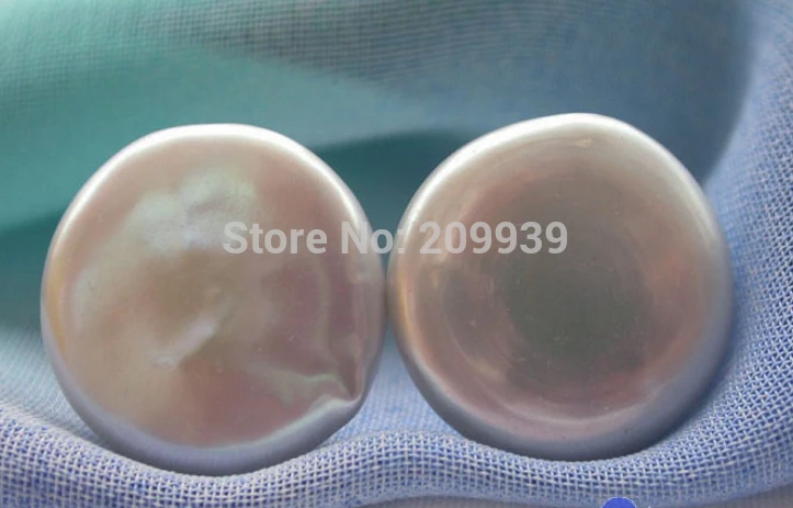

hot sell new - hj 00245 WOW AAA++ Huge 15mm coin freshwater PEARL stud earring 14KT