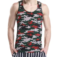 Модный комплект одежды камуфляжного цвета Для мужчин майки хлопчатобумажные человек Фитнес Повседневное Streeet одежда без рукавов для мальчиков, майка с изображением тренировки гонки майки