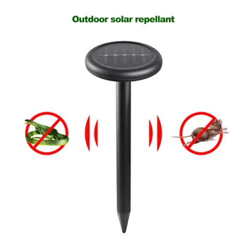 

2pcs Mouse Expeller Solar Powered Mouse Rat Repeller Ultar Sonic For Outdoor Ground Mice Multi Tool Mouse Expeller