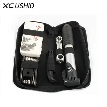 

Mountain Bike Bicycle Repair Tools Mini Pump/ Type Repair Kit/ Screwdriver Tool Wrench Portable Cycling Tool Set with Carry Bag