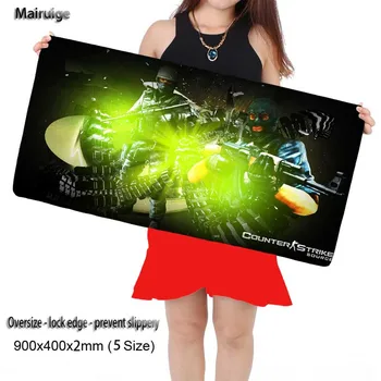

Mairuige Shop Counter Strike Customized Durable Gaming PC Anti-slip Locking Edge Large Mouse Mat for Optical/Trackball Mouse