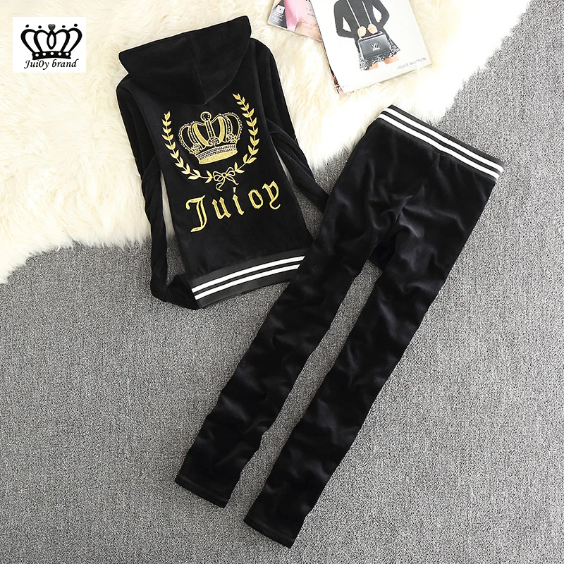 

Women'S Brand Velvet Fabric Tracksuits Velour Suit Women Track Suit Hoodies And Pants