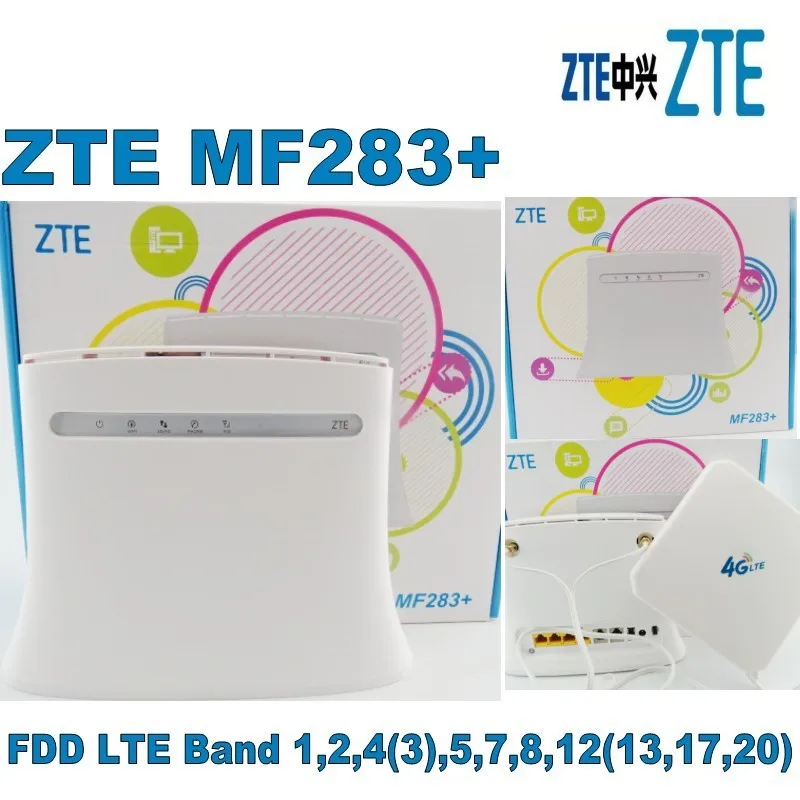 Беспроводной шлюз ZTE MF283 + 4G LTE Внешняя антенна с двумя разъемами SMA|zte mf283|lte 4glte gateway |