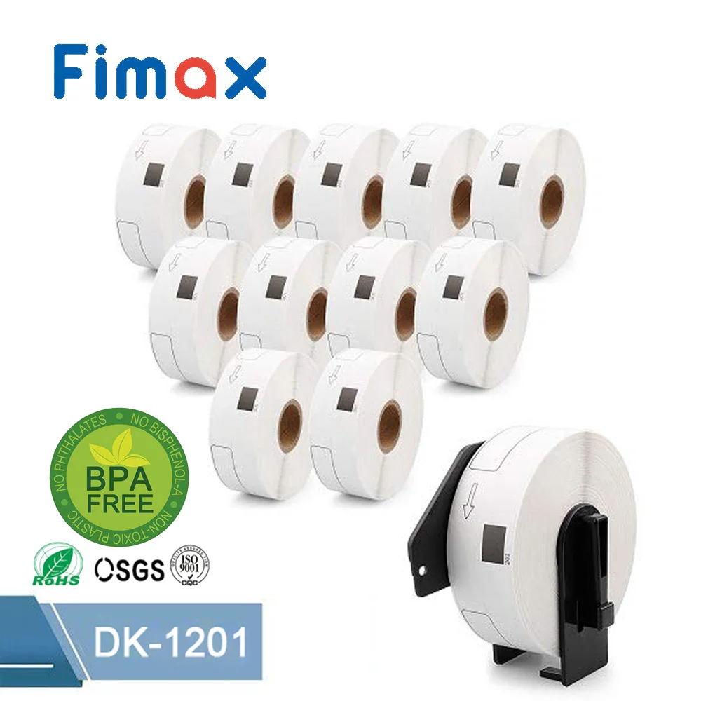 Fimax 6Rolls DK-1201 Compatible for Brother Labels DK-11201 Die-Cut Standard White Paper Address QL570 QL700 QL-1050 | Компьютеры и