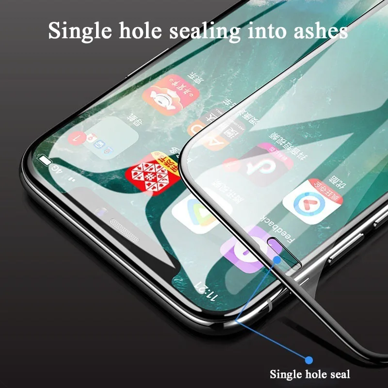 6D закаленное стекло для защиты экрана 9H пленка телефона совместимая с Apple X 7/8 7/8Plus