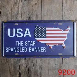 15x30 см США Звезда карта баннер ретро металлические жестяные знаки домашнее декоративное ремесло железная живопись для бара КТВ Висячие
