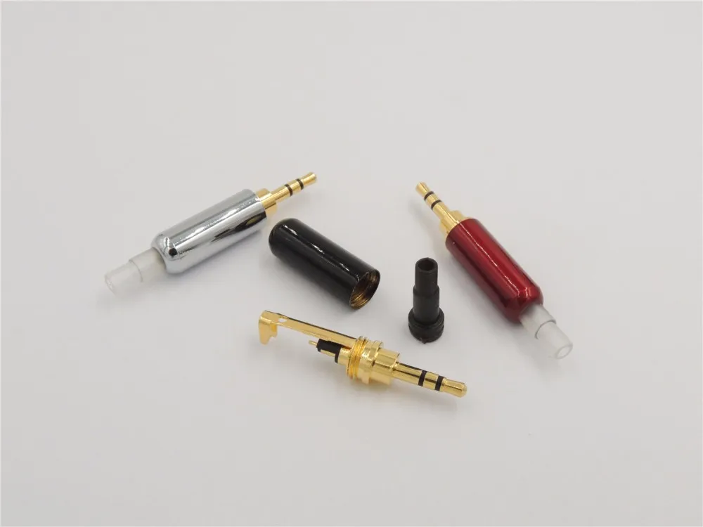 50pcs Gold Plated Stereo 3 5mm 4 pole male to female plug Headphone earphone Audio converter adapter Jack