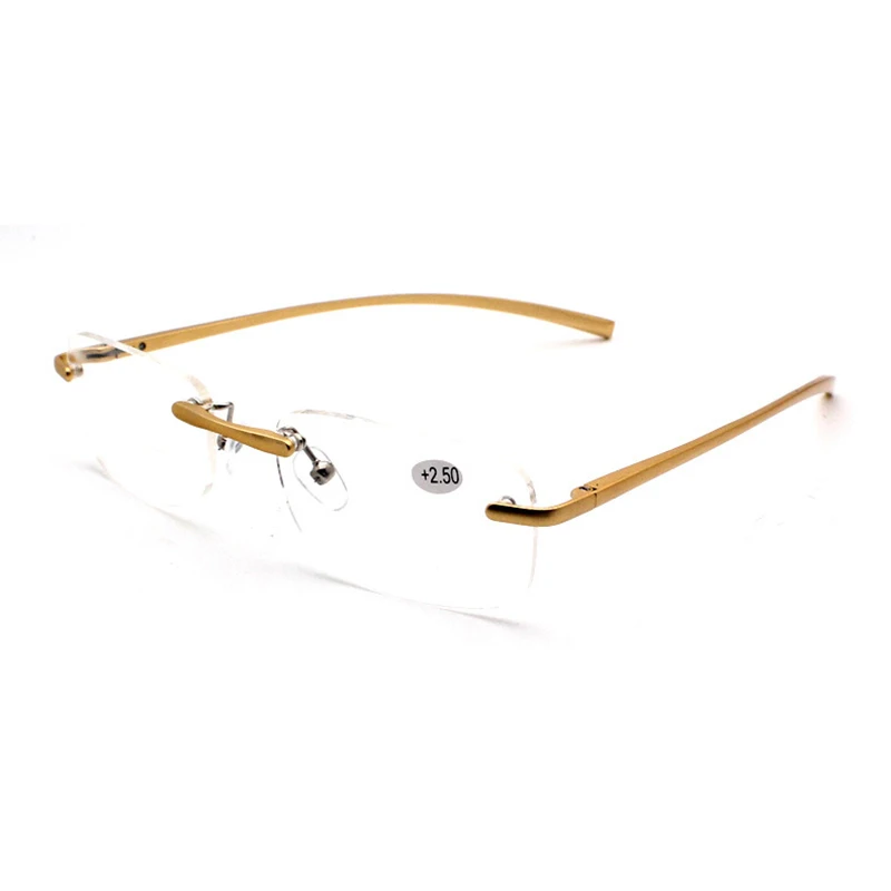 Алюминий алюминиево-магниевого сплава, без оправы Асферические bifocus чтения очки лупа унисекс Для женщин Для мужчин выглядят для ближнего и дальнего дальнозоркостью H5