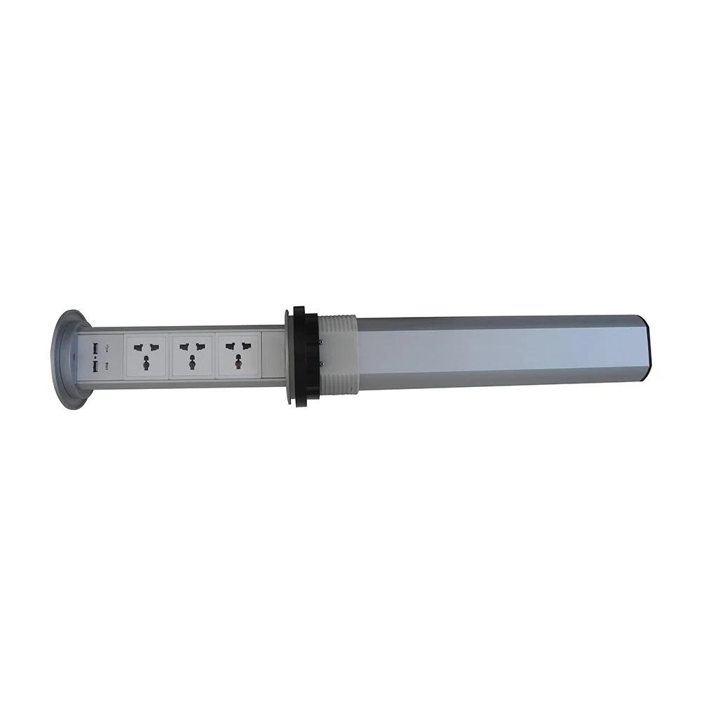 2019 электрическая всплывающая универсальная розетка 3 UN power и 2 Зарядка USB Скрытая