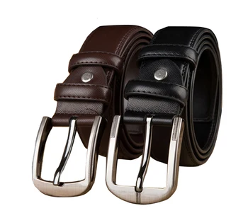 

Free Shipping Hot Sale Male Real Leather Strap Fashionable Casual Wide Cowhide Belt Metal Pin Buckle Black Belt