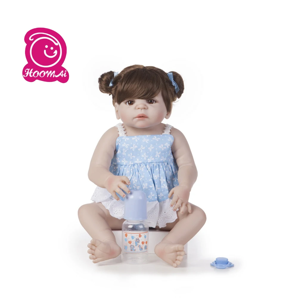 

55cm Full Body Silicone Reborn Baby Dolls Alive Lifelike Real Dolls Realistic Girl Toys Santa Christmas And Birthday Gifts