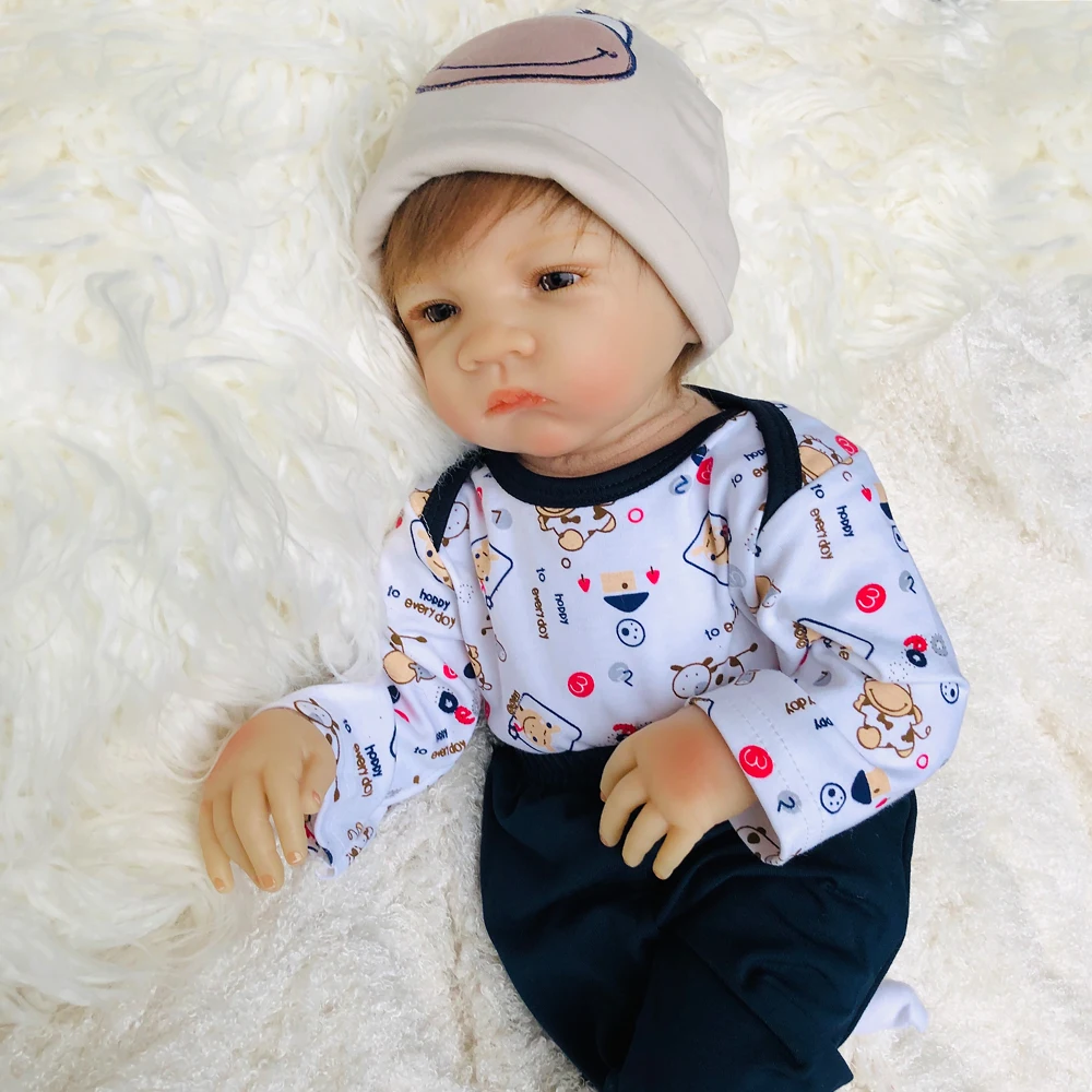 20 "reborn baby doll игрушки для ребенка Подарочная ткань тела силиконовые reborn bebe реальные живые reborn bonecas brinquedo NPKDOLL