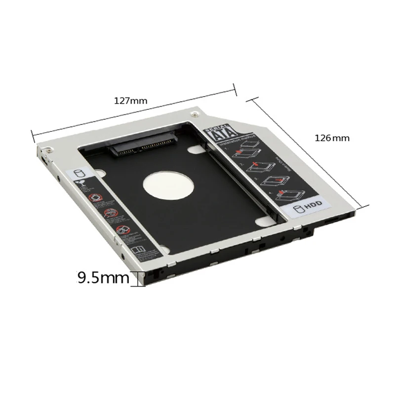 9,5 мм Универсальный SATA 3,0 2nd HDD SSD карман для жесткого диска для CD/DVD-ROM Оптический Bay