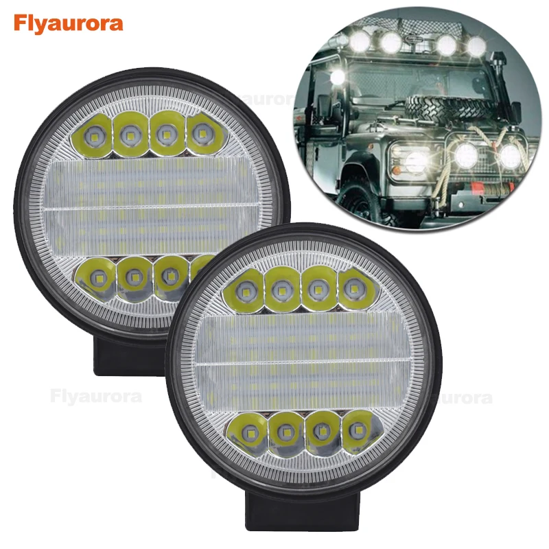 

Work Light Led 72W 6000K Round LED Combo Flood Spot Beams Offroad Bar Car Headlight for SUV ATV motorcycle truck tractor Lamps