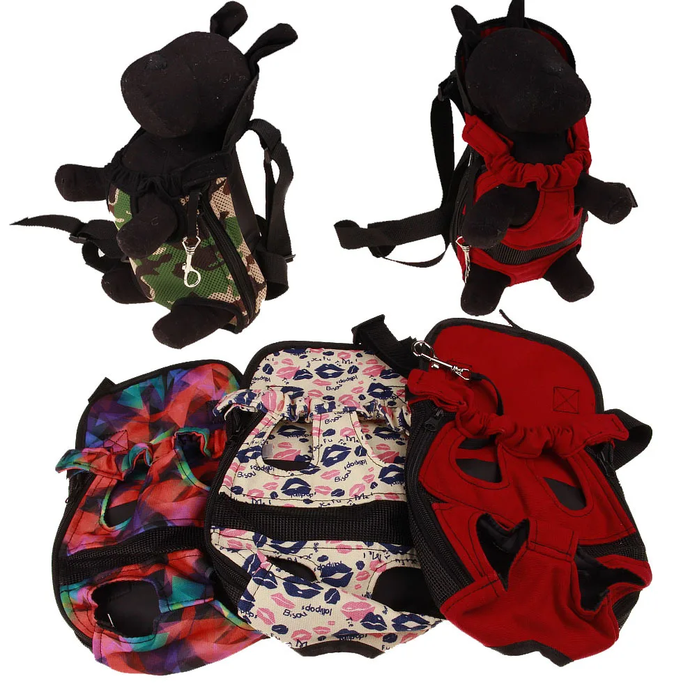 

NEW Pet Dog Puppy Canvas Front Carrier Bag Safe Backpack Breathable Travel Carry Tote Bag 4 color S-L