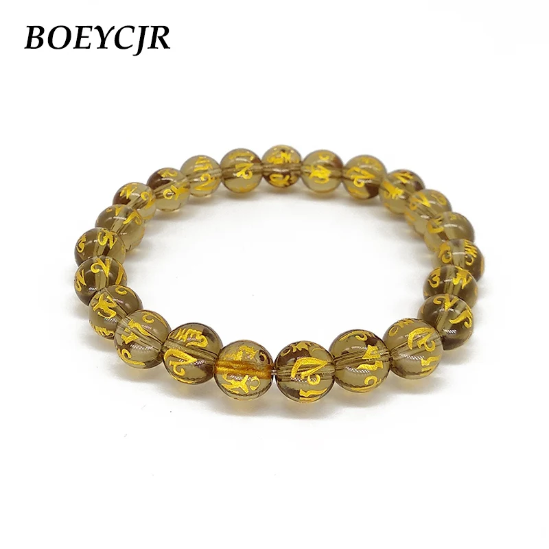 

BOEYCJR Mantra Crystal Buddha Runes Beads Bangles & Bracelets Jewelry Handmade Stone Energy Bracelet for Women or Men 2019