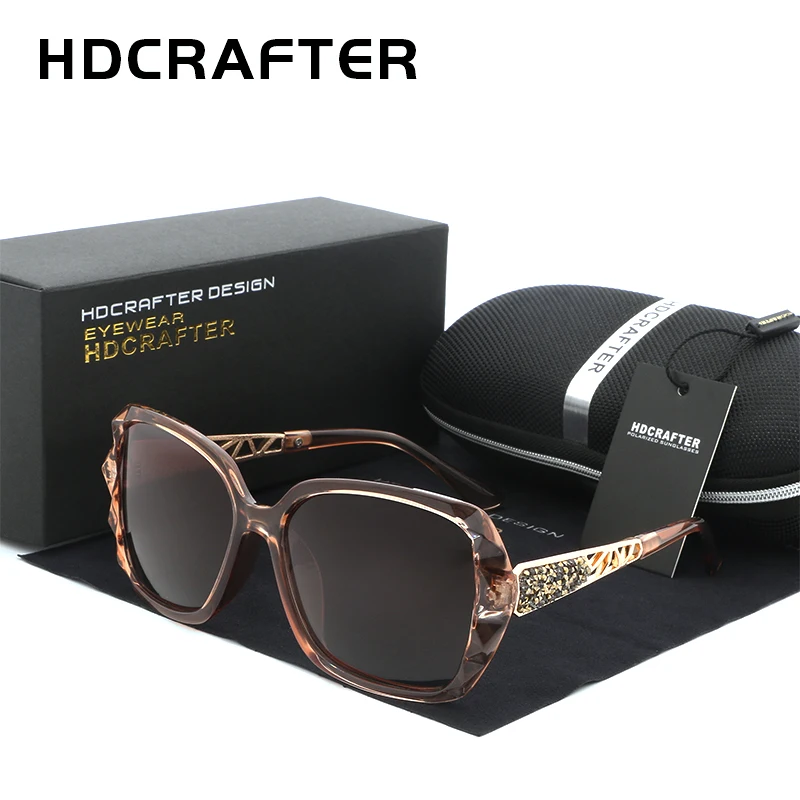 Новое поступление HDCRAFTER Элитный бренд Дизайн солнцезащитные очки негабаритных