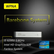 WPNA Nettop barebone UX850 intel core i5 6200U HD Graphics 520 WIFI mini pc windows All In One Computer Office Desktop