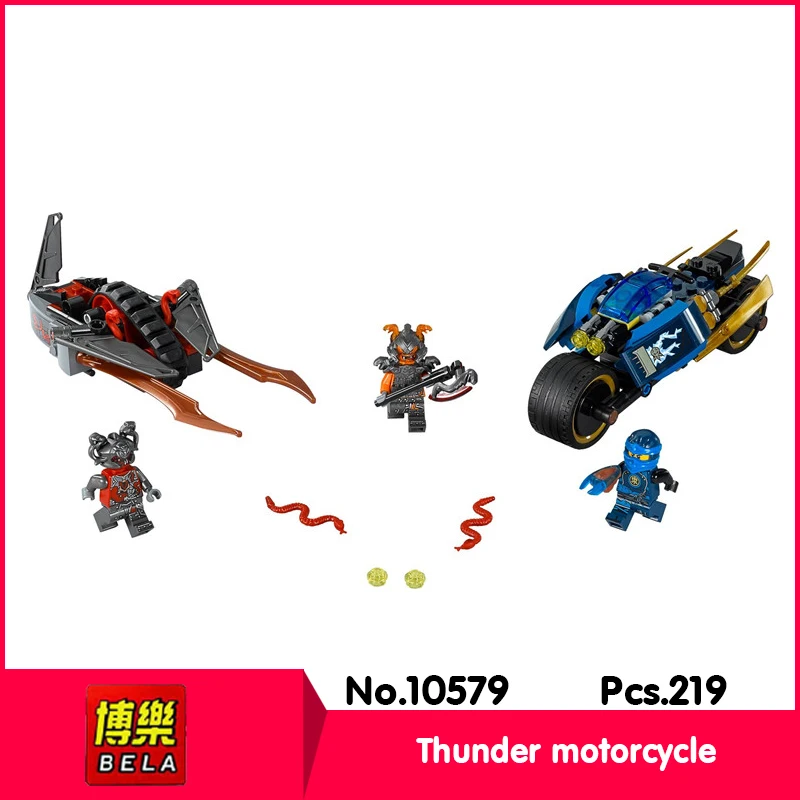

Bela 10579 219pcs Ninja Series Thunder motorcycle Model Building Blocks Set Bricks Toy   LEPIN 70622 Gift