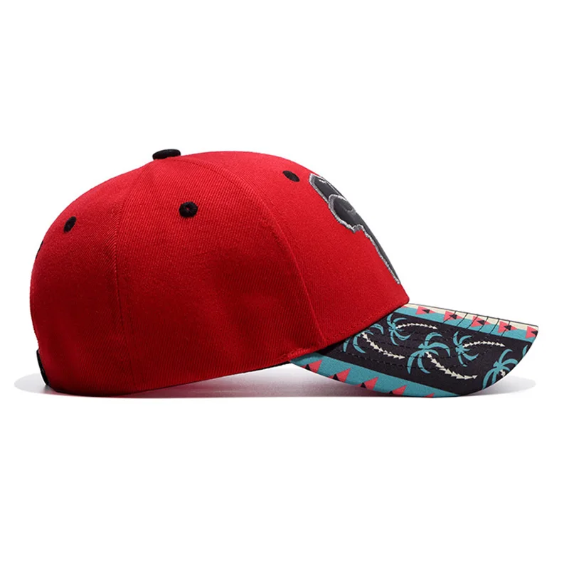 Gorra de béisbol de calle de moda de poliéster bordado gorro rojo hueso Beisbol Strapback Casual 2018 para hombres mujeres Mapa de África