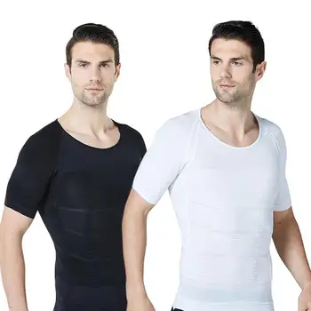 

Men's Compression T-Shirt Compression Body Building Shirt for Men Summer Slim Dry Quick Under Shirt