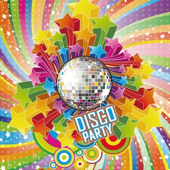 

Laeacco Cartoon Stars Reflective Ball Disco Party Photography Background Customized Photographic Backdrops For Photo Studio