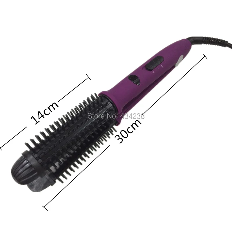 Керамический утюжок для выпрямления волос и бигуди для волос 2 в 1 гребень для волос щипцы для завивки волос Цвет Фиолетовый 26 мм 100 v-240 v Универсальное напряжение