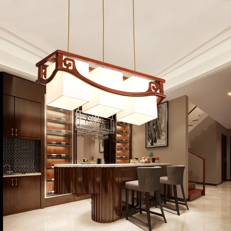 

solid wood antique tea houses bars rectangular dining modern new Chinese Pendant Lights LO8106