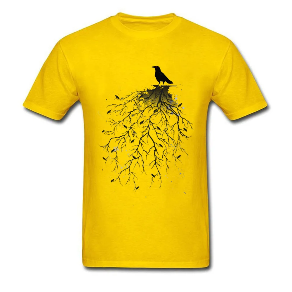 Roost Company Short Sleeve Normal Tshirts 100% Cotton Round Collar Boy Tops Shirts Print Tee Shirts Fall Top Quality Roost yellow