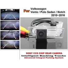Para Volkswagen Vento/VW Polo Sedan/Clase 2010-2016 Las Pistas inteligentes Chip CCD de la Cámara HD Dinámico Tragectory Retrovisor cámara