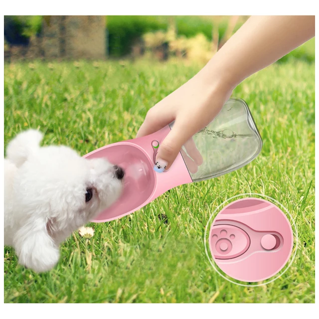 High Quality Portable 350ML Travel Water Feeder Pets Dogs Feeding Bottle Leakproof Outdoor Dog Pets Drinking Water Bottle