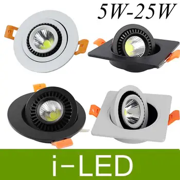 

CREE COB Dimmable Led Ceiling Downlight 5w 7w 9w 12w 15w 20w 25w Led Recessed Lights Bulb Cabinet lamp AC85-265V + Led Driver UL