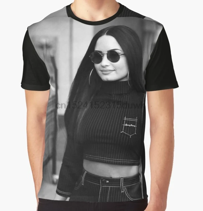 

All Over Print T-Shirt Men Funy tshirt Demi Lovato Short Sleeve O-Neck Graphic Tops Tee women t shirt