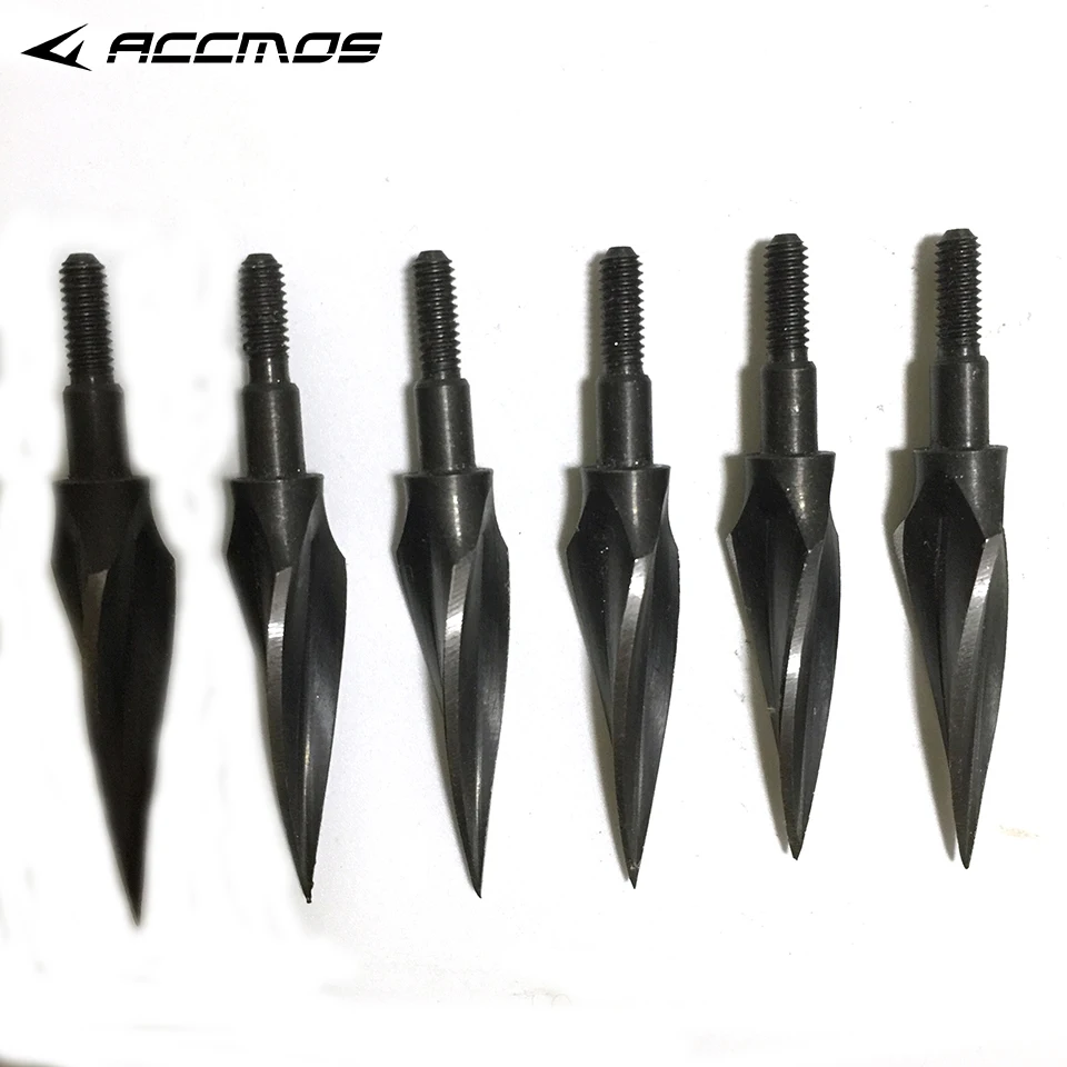 6/12pcs Carbon Steel Rotary Arrow Heads 150 Grain Broadheads Tips Arrow
