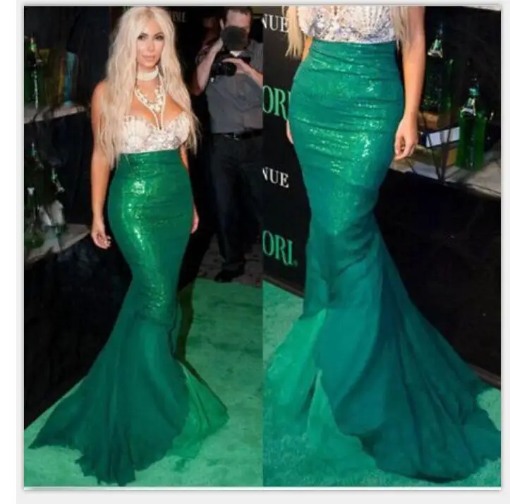 

Princess Ladies kids girl Halloween cosplay Costume Party Sequins Maxi Tail long green Skirt adult Little Mermaid Ariel
