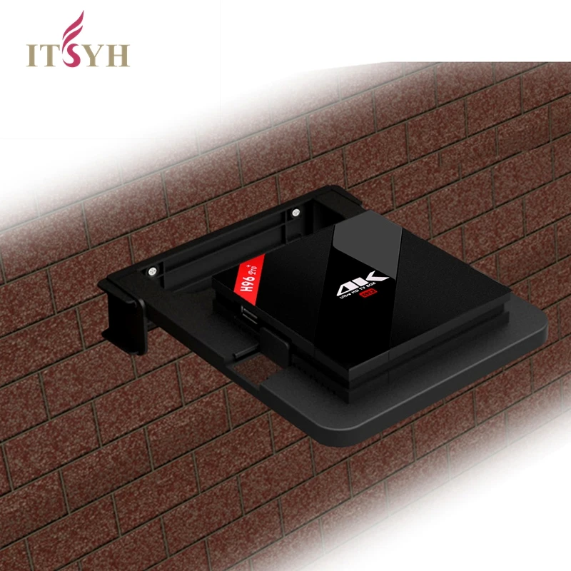 

ITSYH Bracket for Android TV Box Set Top Box Stand Holder Racks Foldable Mount 100-135mm Wall Mounts Storage Single Space Shelf