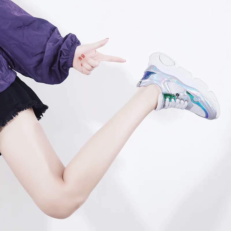 2019 New Woman Fashion Shoes High Superiors Shoe Women Shoes Ankle Boots Basket Female Chunky Glitter Sock Shoes Sneakers