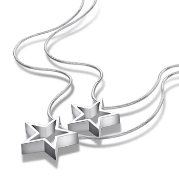 

2020 Fashion Charming lady star pendant necklaces Solid 925 silver fashion Pendant Bohemian Pendant Necklace for Women
