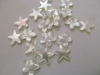 

Top Drilled--50pcs 15mm Gergous MOP Shell Fluorial Petal flower white Shell Beads Shell earrings Beads