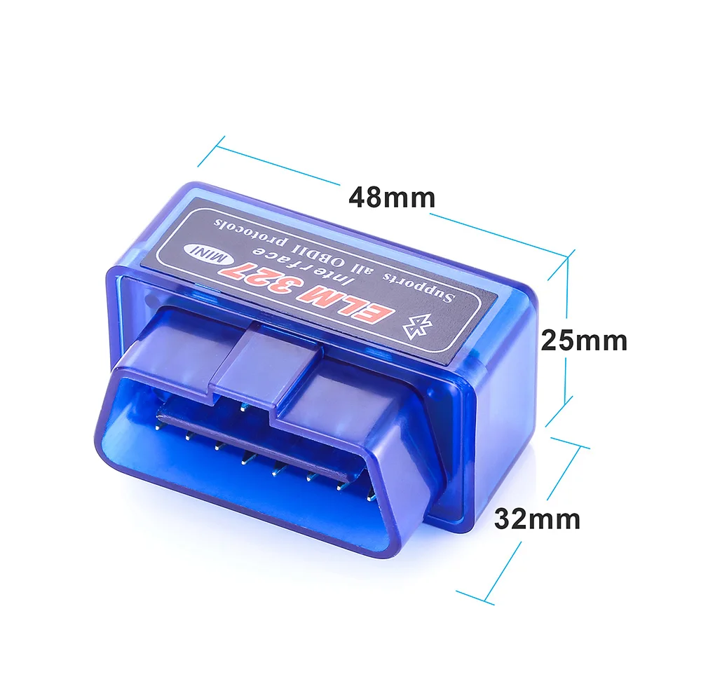 Супер Мини Elm327 Bluetooth OBD2 V1.5 Elm 327 V 1,5 OBD 2 Автомобильный диагностический инструмент сканер Elm-327 OBDII адаптер автоматический диагностический инструмент