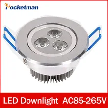 LED ceiling lamp Recessed Spot light 9W 12W 15W LED Spotlight Ceiling downlight AC85-265v Cold White Warm White Free shipping