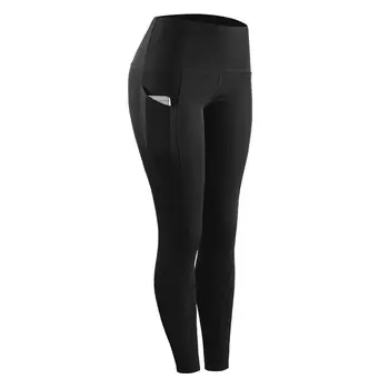 

Compression Tight Long Pants Elastic Waist Trousers Slim Fitness Legging Base Layer Leggings With Pocket 5 Colors
